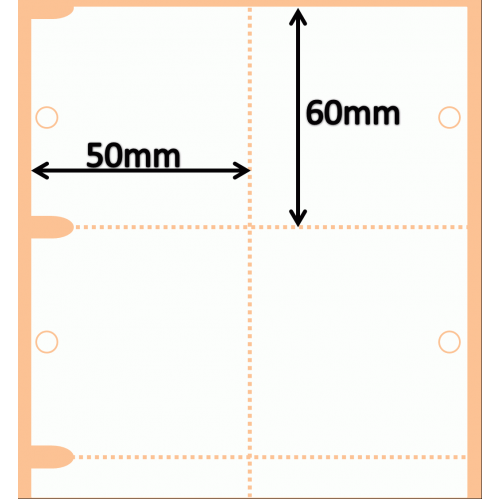 Bobina de Etiqueta de Papel Cartão - 50mm x 60mm - Caixa com 20 Unidades
